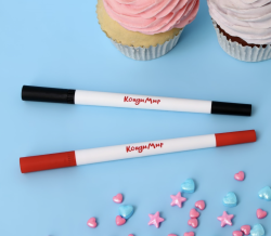 Изображение Набор маркеров для украшения десертов, 2 шт., 16.5 см, чёрный, красный